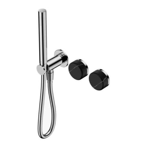Nero Serenity Progressive Shower System w/ Marquina Black Handle And Slim Shower Chrome 24E131CH