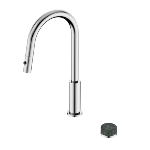 Nero Serenity Progressive Pull Out kitchen Set w/ Verde Alpi Handle Chrome 24E056CH