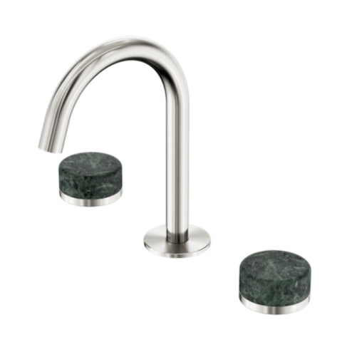 Nero Serenity Basin Set Arc Spout w/ Verde Alpi Handle Brushed Nickel 24D012BN