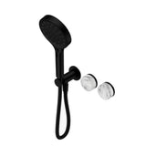 Nero Serenity Progressive Shower System w/ Arabescato Corchia Handle And Serenity Hand Shower Matte Black 24E028MB