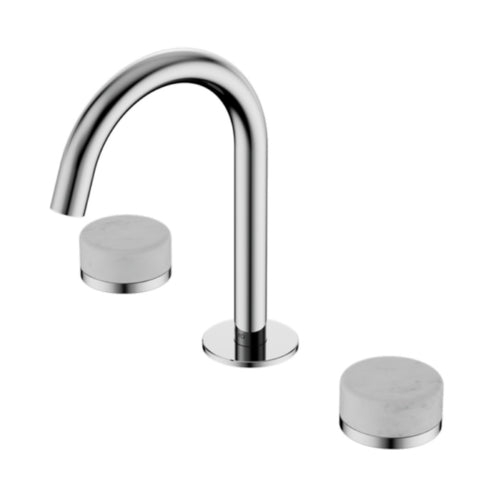 Nero Serenity Basin Set Arc Spout w/ Carrara Handle Chrome 24D011CH
