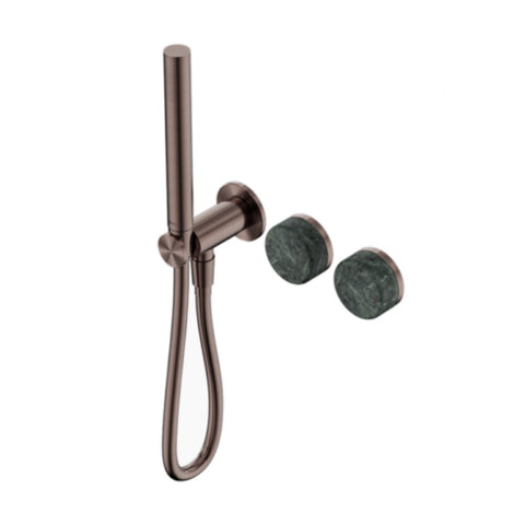 Nero Serenity Progressive Shower System w/ Verde Alpi Handle And Slim Shower Brushed Bronze 24E020BZ