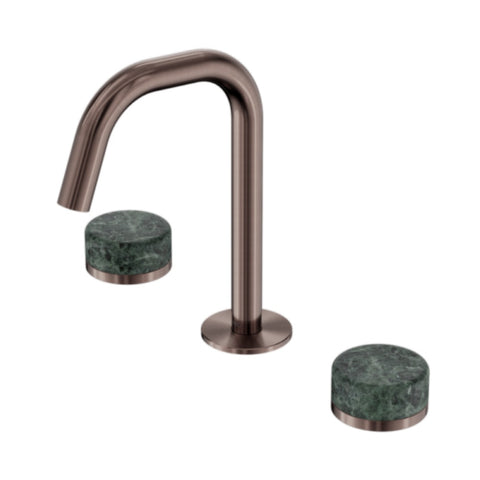 Nero Serenity Basin Set Edge Spout w/ Verde Alpi Handle Brushed Bronze 24D024BZ
