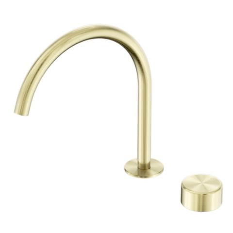 Nero Serenity Progressive Bath/Kitchen Mixer Arc Spout w/ Metal Handle Brushed Gold 24E042BG