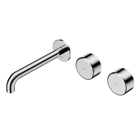 Nero Serenity Wall Basin Set 220mm Offset Spout w/ Metal Handle Chrome 24D070CH