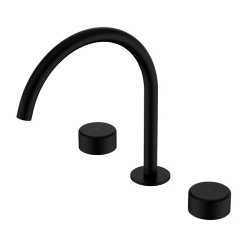 Nero Serenity Bath/Kitchen Set Arc Spout w/ Metal Handle Matte Black 24D022MB