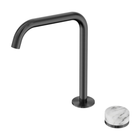 Nero Serenity Progressive Bath/Kitchen Mixer Edge Spout w/ Arabescato Corchia Handle Gunmetal 24E052GM