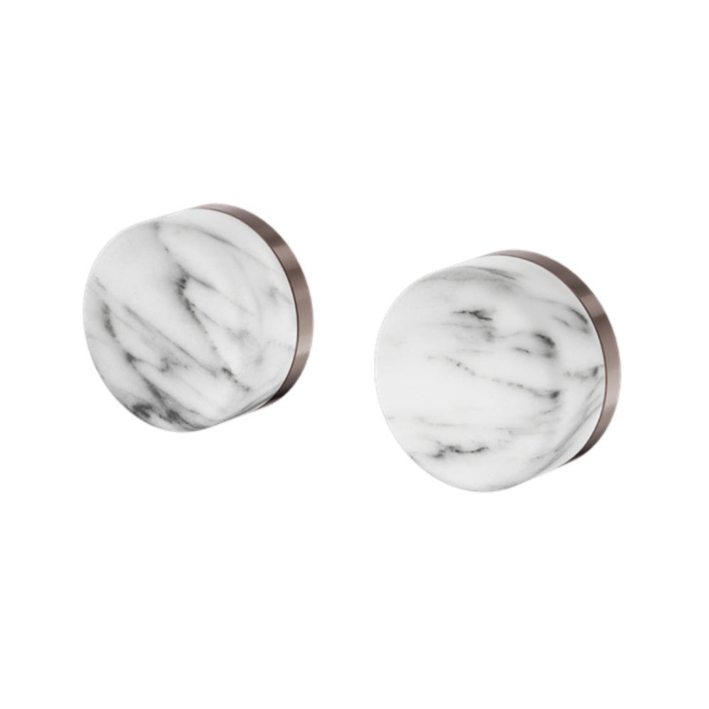 Nero Serenity Wall Top Assembly w/ Arabescato Corchia Handle Brushed Bronze 24D008BZ