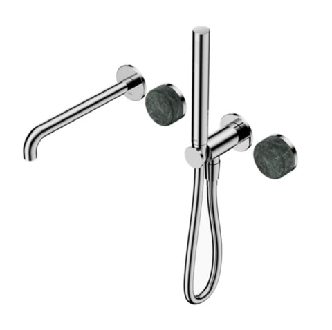 Nero Serenity Progressive Shower System w/ Spout w/ Verde Alpi Handle And Slim Shower Chrome 24E008CH