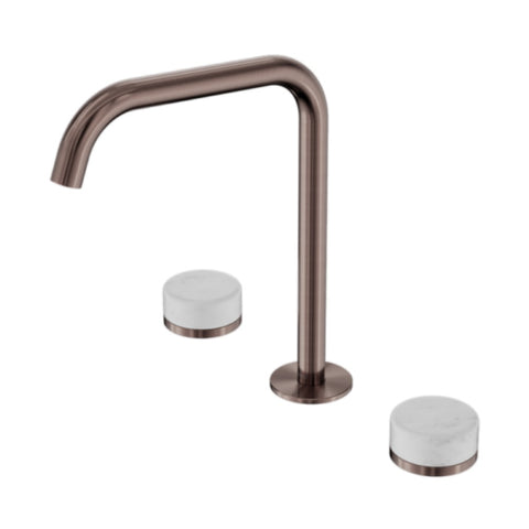 Nero Serenity Bath/Kitchen Set Edge Spout w/ Carrara Handle Brushed Bronze 24D029BZ