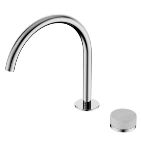 Nero Serenity Progressive Bath/Kitchen Mixer Arc Spout w/ Carrara Handle Chrome 24E037CH
