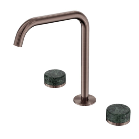 Nero Serenity Bath/Kitchen Set Edge Spout w/ Verde Alpi Handle Brushed Bronze 24D030BZ