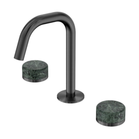 Nero Serenity Basin Set Edge Spout w/ Verde Alpi Handle Gunmetal 24D024GM