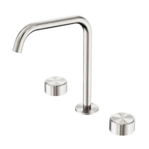 Nero Serenity Bath/Kitchen Set Edge Spout w/ Metal Handle Brushed Nickel 24D034BN