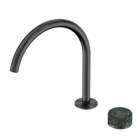 Nero Serenity Progressive Bath/Kitchen Mixer Arc Spout w/ Verde Alpi Handle Gunmetal 24E038GM