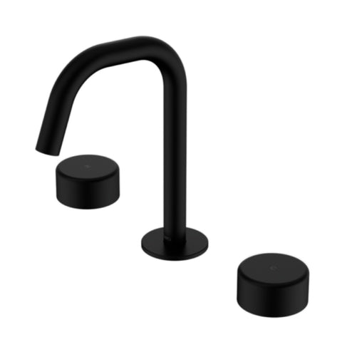 Nero Serenity Basin Set Edge Spout w/ Metal Handle Matte Black 24D028MB