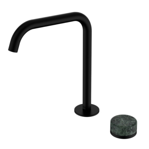 Nero Serenity Progressive Bath/Kitchen Mixer Edge Spout w/ Verde Alpi Handle Matte Black 24E050MB