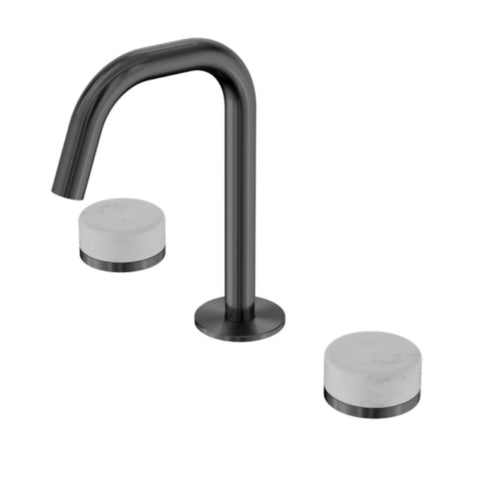Nero Serenity Basin Set Edge Spout w/ Carrara Handle Gunmetal 24D023GM
