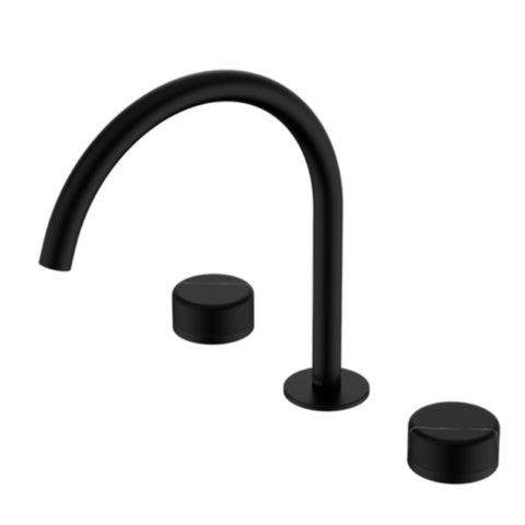 Nero Serenity Bath/Kitchen Set Arc Spout w/ Marquina Black Handle Matte Black 24D118MB