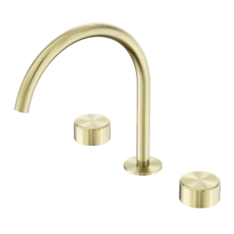 Nero Serenity Bath/Kitchen Set Arc Spout w/ Metal Handle Brushed Gold 24D022BG