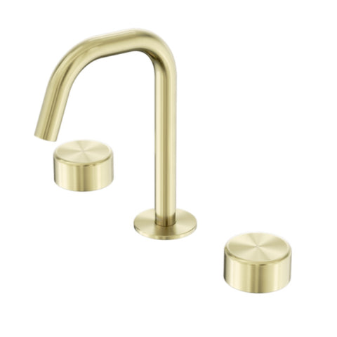 Nero Serenity Basin Set Edge Spout w/ Metal Handle Brushed Gold 24D028BG