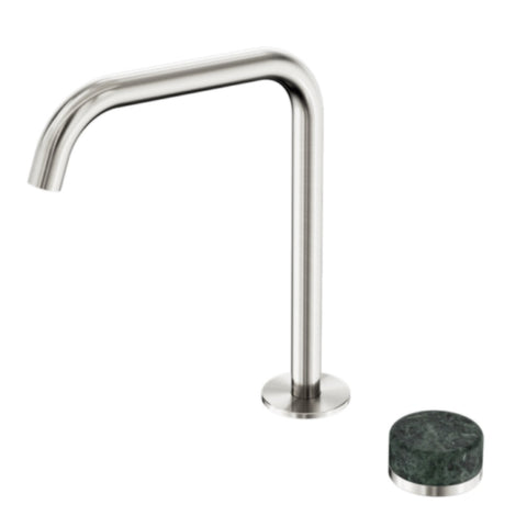 Nero Serenity Progressive Bath/Kitchen Mixer Edge Spout w/ Verde Alpi Handle Brushed Nickel 24E050BN