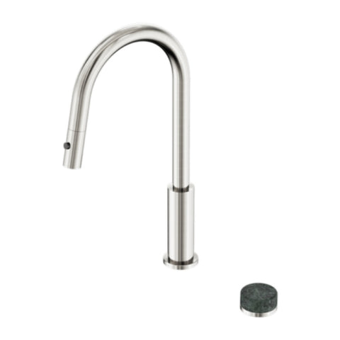 Nero Serenity Progressive Pull Out kitchen Set w/ Verde Alpi Handle Brushed Nickel 24E056BN