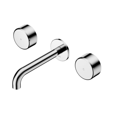 Nero Serenity Wall Basin Set 220mm Spout w/ Metal Handle Chrome 24D052CH
