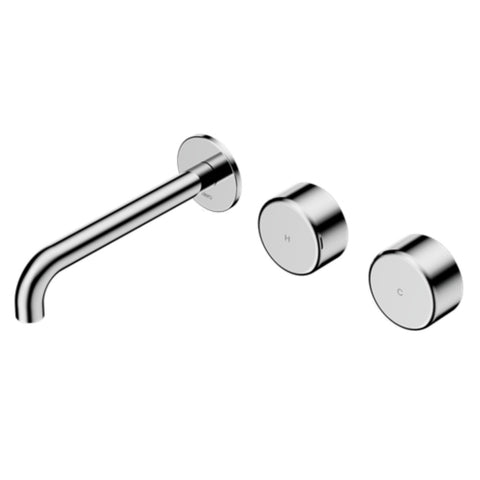 Nero Serenity Wall Basin Set 185mm Offset Spout w/ Metal Handle Chrome 24D064CH
