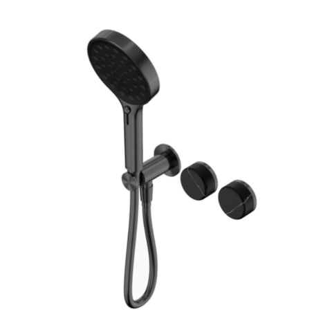 Nero Serenity Progressive Shower System w/ Marquina Black Handle And Serenity Hand Shower Gunmetal 24E132GM