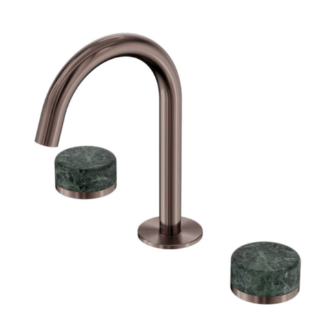 Nero Serenity Basin Set Arc Spout w/ Verde Alpi Handle Brushed Bronze 24D012BZ