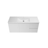 Timberline Nevada Quickship 1200mm Single Bowl (Right Drawers) 1TH Vanity Wall Hung Alpha Ceramic White NEVQ-V-1200-C-APH-W