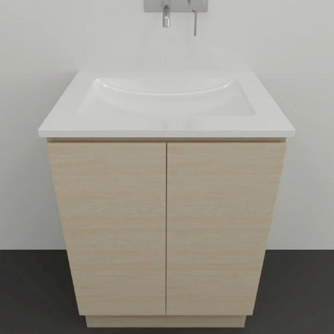 Timberline Nevada Vanity 600mm Centre Bowl Alpha Top Floor standing Prime Oak NEVV600CAPHF-PO