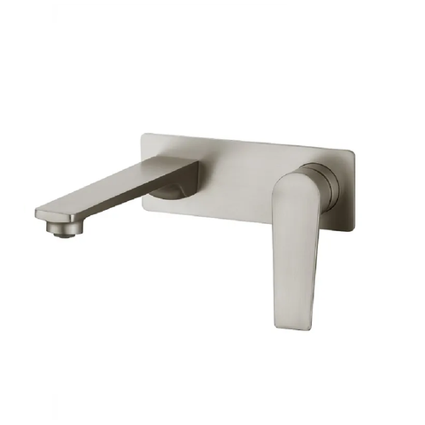 Otti Zevio Wall Basin Mixer Brushed Nickel Z13WBMBN