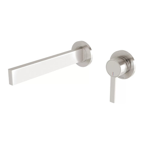 Phoenix Lexi MKII SwitchMix Wall Basin Mixer Set 200mm Fit-Off (Trim Kit Only) Brushed Nickel 123-2812-40