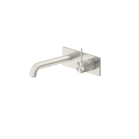 Nero Mecca Wall Basin/Bath Mixer Handle Up 160mm Brushed Nickel NR221910B160BN