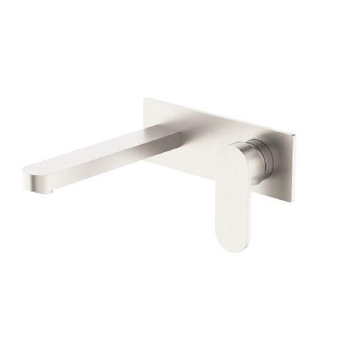 Nero Ecco Wall Basin/Bath Mixer 205mm Spout Trim Kits Only Brushed Nickel NR301310ATBN