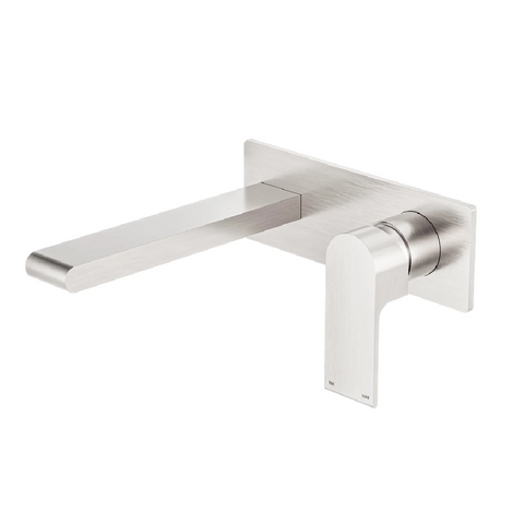 Nero Bianca Wall Basin/Bath Mixer 230mm Trim Kits Only Brushed Nickel NR321510BTBN