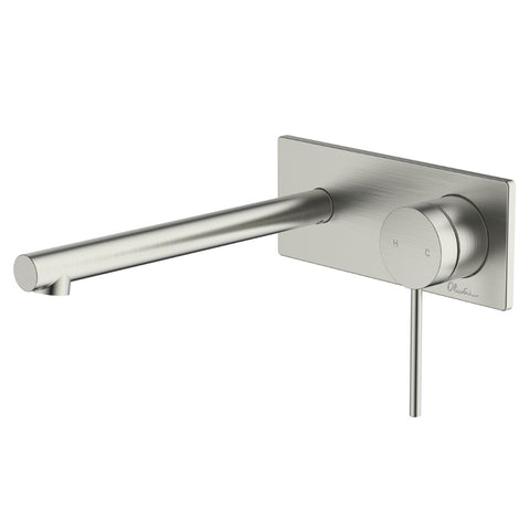 Oliveri Venice Straight Wall Mixer Set (Trim Kit Only) Brushed Nickel VE108504FBN-TK