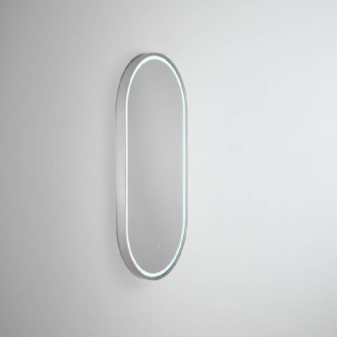 Remer Gatsby Mirror LED 600 x 1000mm with Brushed Nickel Frame G60100D-BN