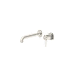 Nero Mecca Wall Basin/Bath Mixer Separate Back Plate 120mm Brushed Nickel NR221910C120BN