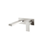 Nero Bianca Wall Basin/Bath Mixer 230mm Brushed Nickel NR321510BBN