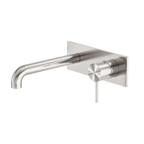 Nero Mecca Wall Basin / Bath Set 185mm Trim Kits Only Brushed Nickel NR221910A185TBN