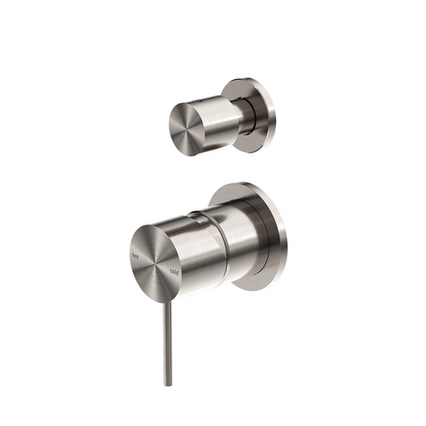 Nero Mecca Shower Mixer With Diverter Separate Back Plate Trim Kits Only Brushed Nickel NR221911STBN