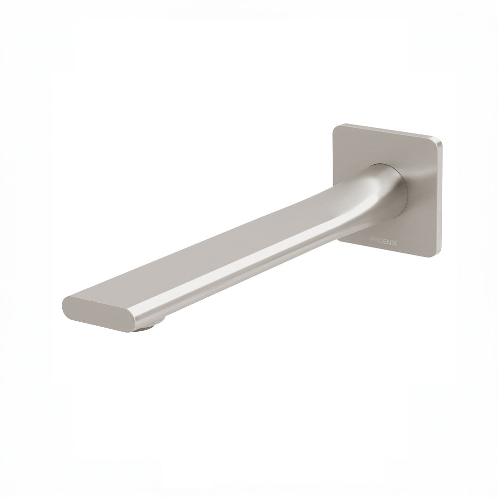 Phoenix Teel Wall Basin Outlet 200mm Brushed Nickel 118-7610-40