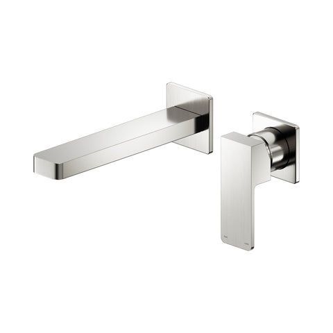 Amelie Royale Square Wall Basin/Bath Mixer Separate Plate Brushed Nickel (Full Kit) BDO301510BBN
