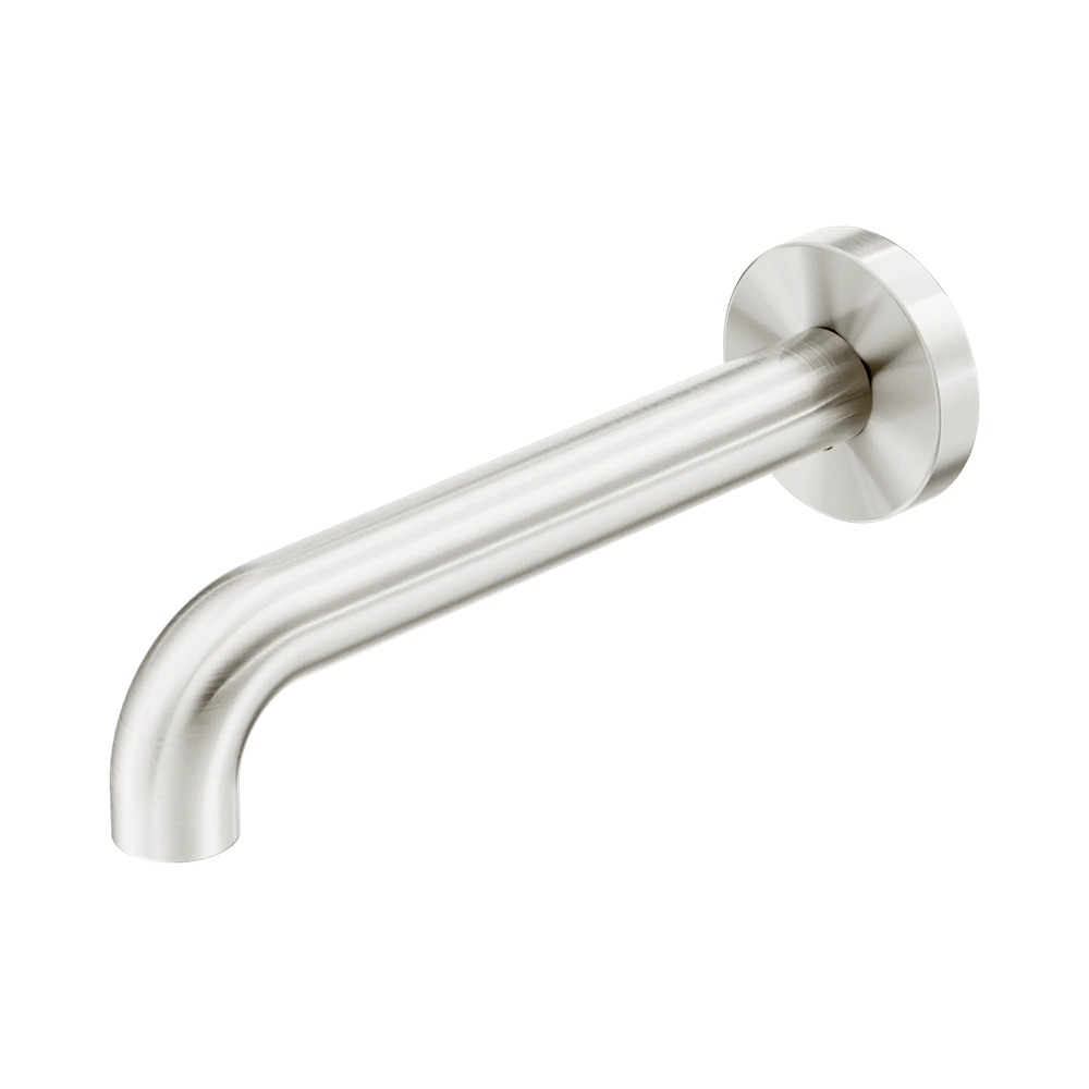 Amelie Royale II Wall Basin/Bath Spout Only Curved 185mm Brushed Nickel BDO221903D185BN