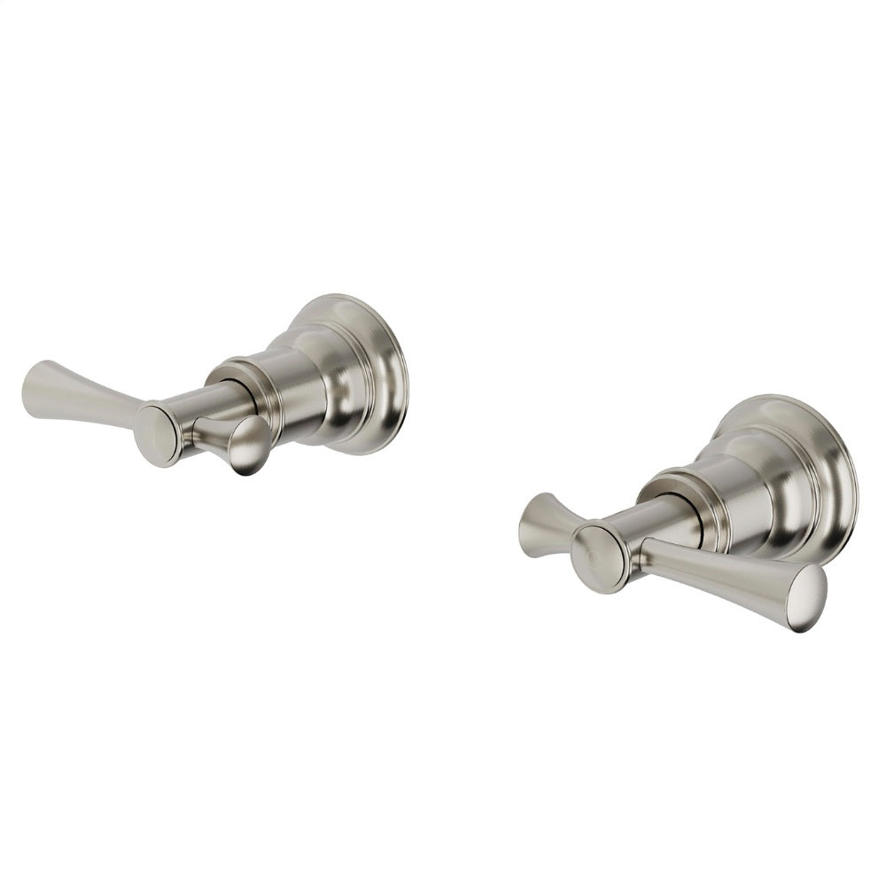 Phoenix Cromford Wall Top Assemblies 15mm Extended Spindles Brushed Nickel 134-0670-40-1