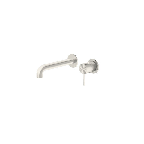 Nero Mecca Wall Basin/Bath Mixer Separate Back Plate 185mm Brushed Nickel NR221910C185BN