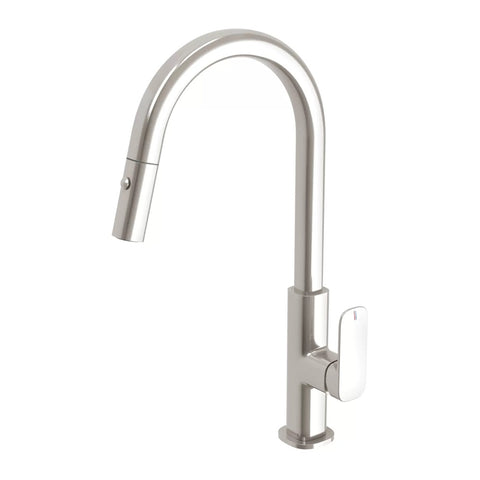 Phoenix Nuage Pull Out Sink Mixer 200mm Brushed Nickel 129-7105-40-1